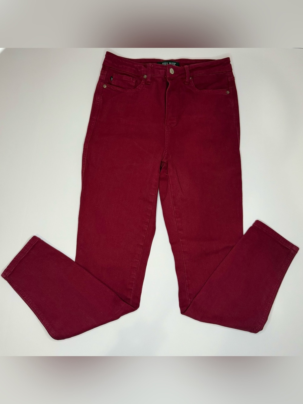 Judy Blue Garment-Dyed Skinny Jeans in Rich Wine Sz-9/29
